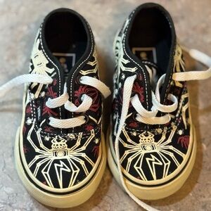 Vans Glow in the Dark Spider Web Sneakers, Toddlers 5.5